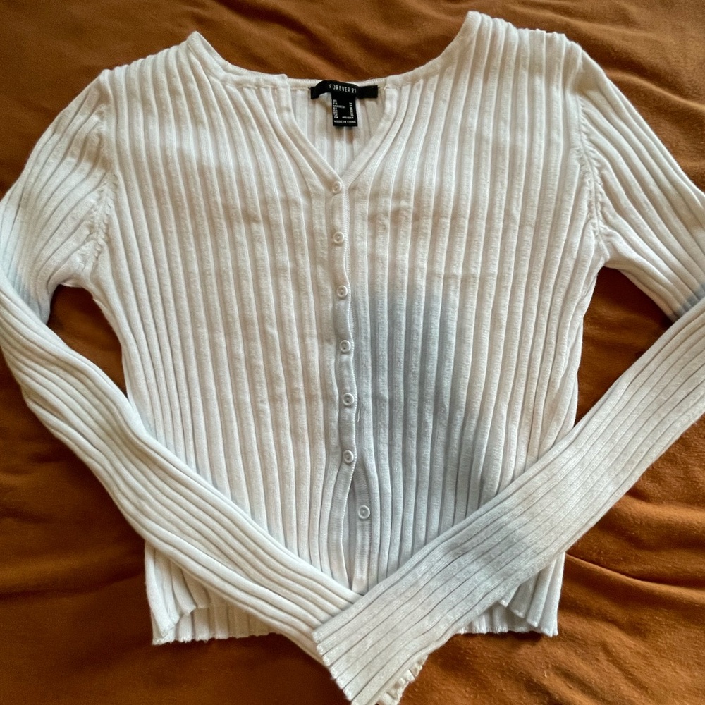 forever 21 white long sleeve